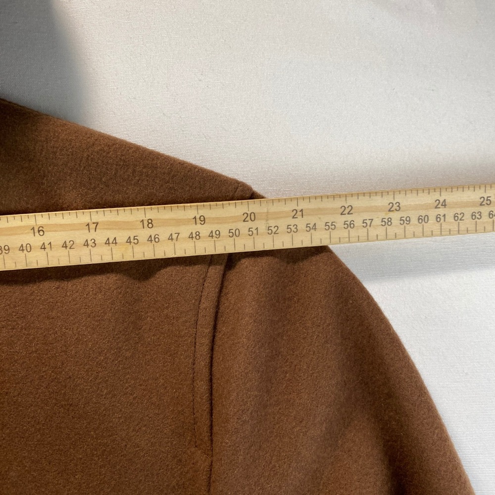 VTG Golfer Duffle Coat Men XL Brown Wool Blend Toggle Hooded convert Long Jacket - Picture 8 of 15